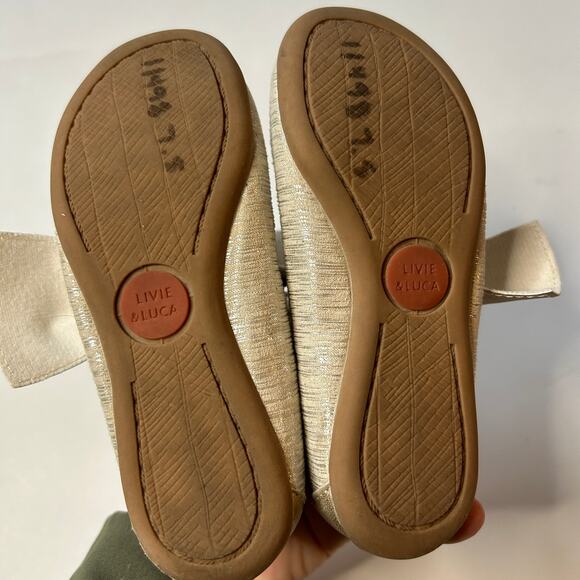 Livie & Luca Gold Mary Jane Shoes 8 - Picture 5 of 7